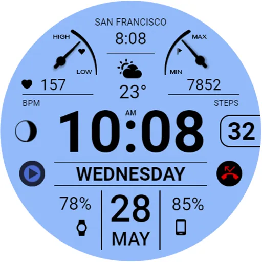 WFP 106 Information watch face screenshot 44