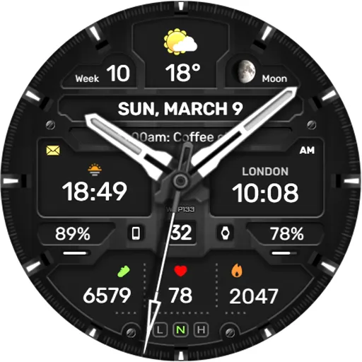 WFP 133 Brutal watch face screenshot 41