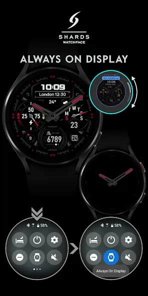 SH047 Watch Face, WearOS watch screenshot 7