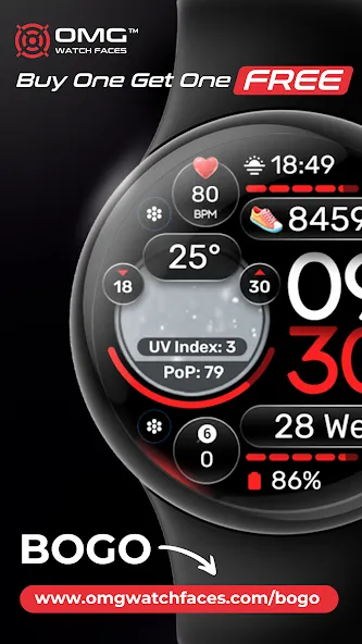 Weather Watch Face - OMG 373 screenshot 5