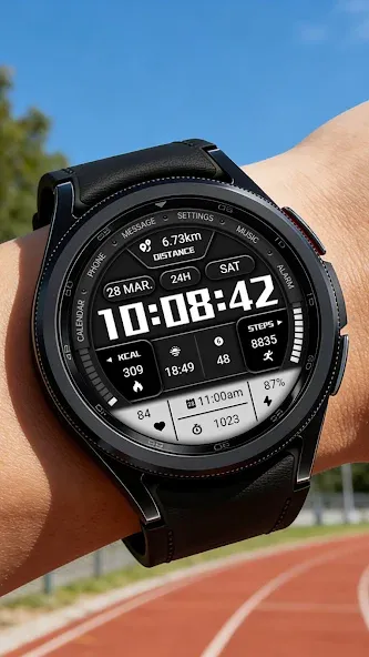 【ZKin】Ink White Text Clock screenshot 8