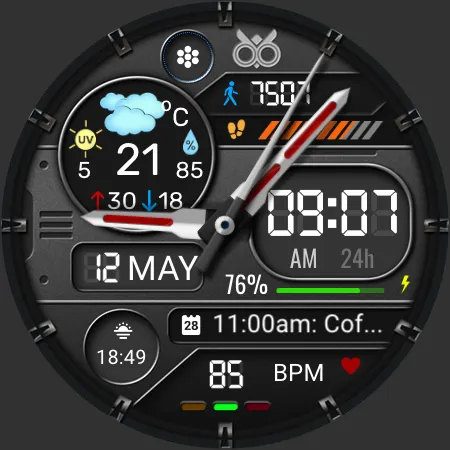 DB051 Hybrid Sport Watch Face screenshot 22