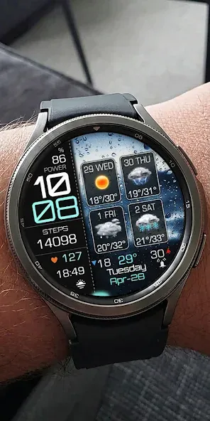Weather 4 Days Digital Wear OS screenshot 3