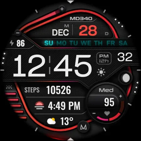 MD340 Digital watch face screenshot 13