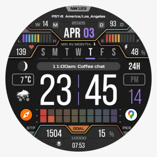 NW123: Digital watch face screenshot 12