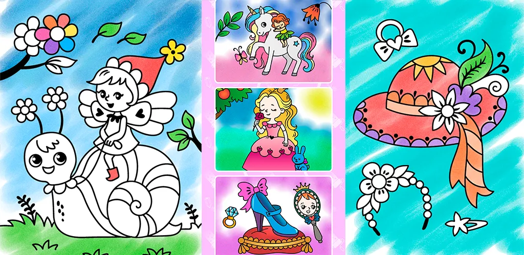 Drawing Princess Coloring Game screenshot 8