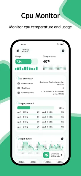 CPU Monitor - temperature screenshot 1
