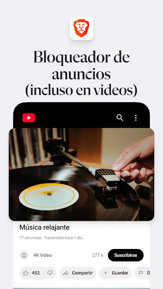 Navegador web privado Brave screenshot 2