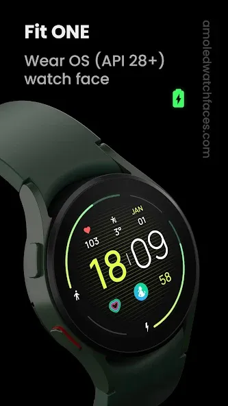 Fit ONE: Watch face screenshot 1