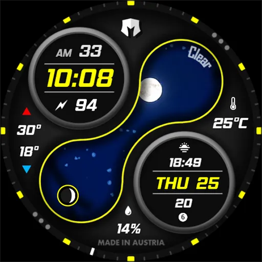 DM160 Stylish Tech Watch Face screenshot 11