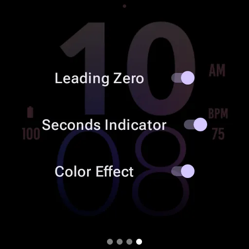 Pink Blue Large Watch Face screenshot 10