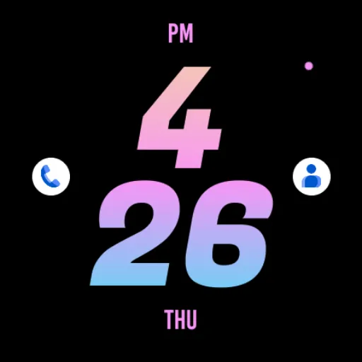 Summer Bold Watch Face screenshot 5