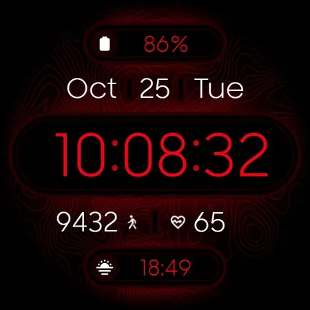 TOPO Digital - watch face screenshot 11