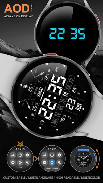 WFP 105 Retro watch face screenshot 8