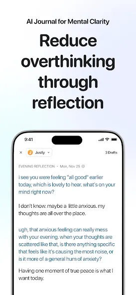 Justly: AI Journal, AI Therapy screenshot 1