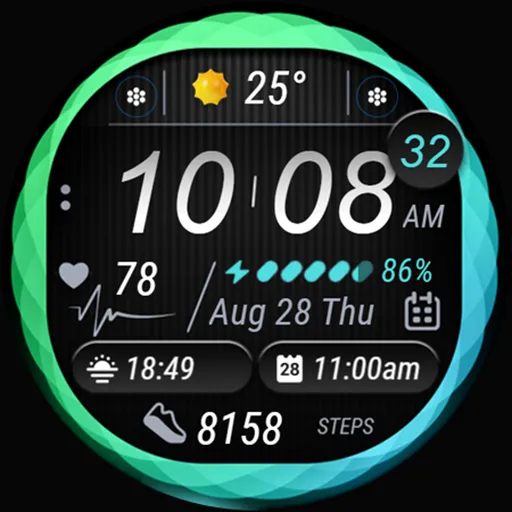 Colorful Watch Face - OMG 22 screenshot 24