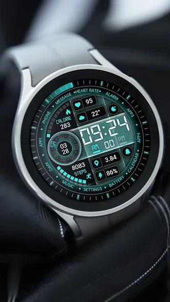 Blue Frosted Glass ZKin Watch screenshot 2