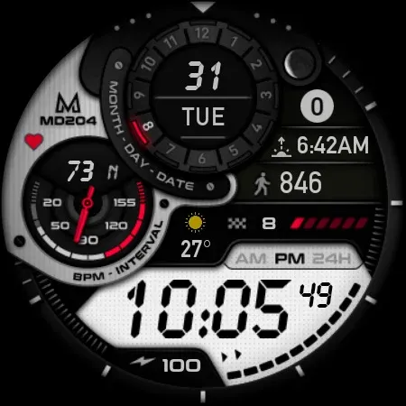 MD204 - Digital watch face screenshot 9