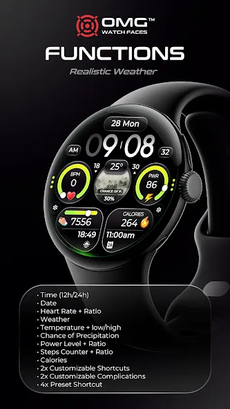 Weather Watch Face - OMG 371 screenshot 2