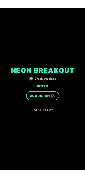 Neon-Breakout : Flags screenshot 1