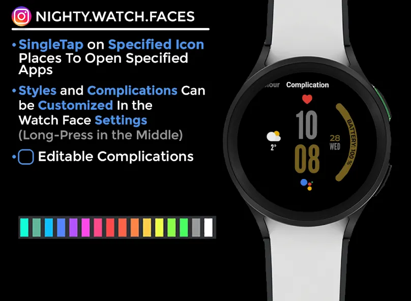 Night 49 - watch face screenshot 6