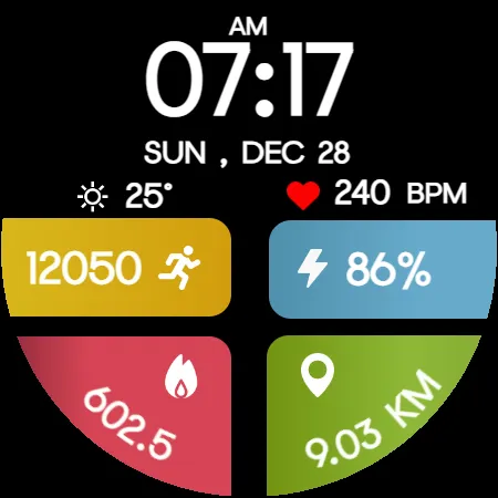 Color FitnessTracker WatchFace screenshot 17
