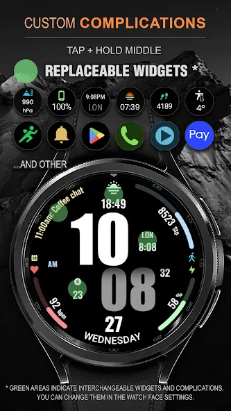 WFP 319 Digital Watch Face screenshot 3