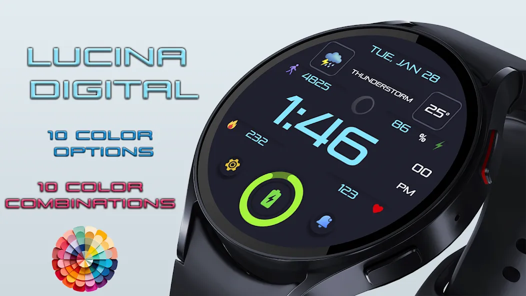 Lucina Digital Watch Face screenshot 3