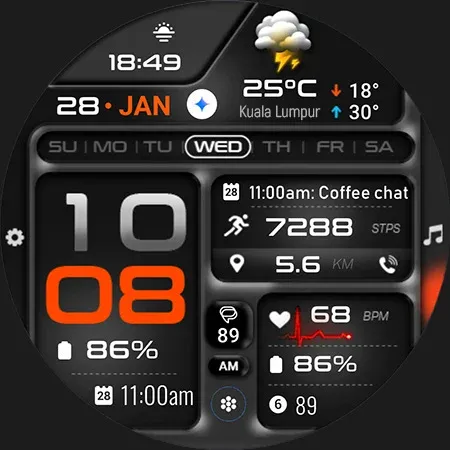 ML2U 380 Tactical Watch Face screenshot 26