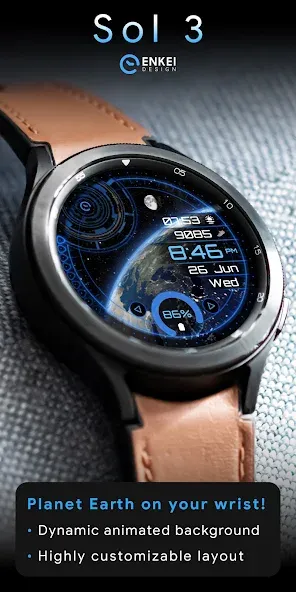 Sol 3 - animated watch face screenshot 2