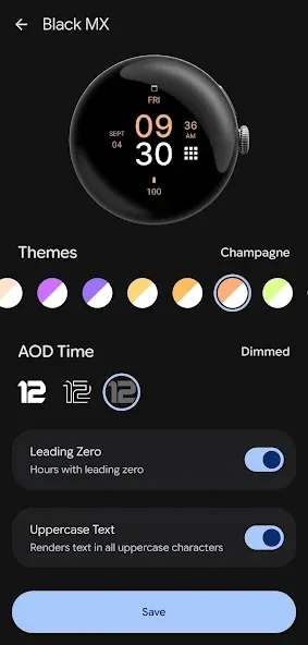 Black MX Watch Face screenshot 4