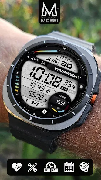MD221 Digital watch face screenshot 1