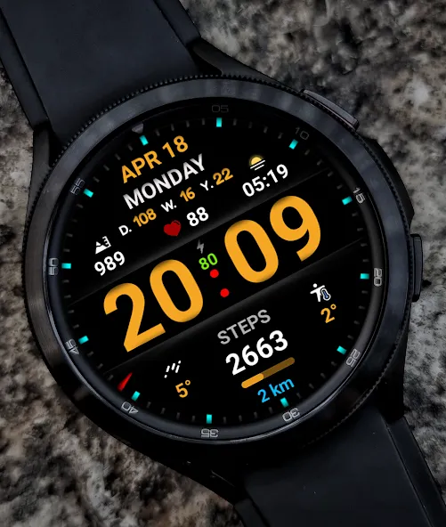 WIN Dgt Super22 MOD watch face screenshot 3