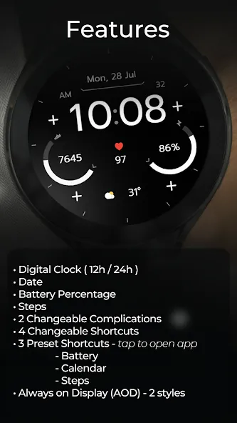 TVV Minimal 7 Watch Face screenshot 3