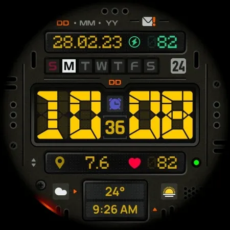 SH089 Watch Face, WearOS watch screenshot 12