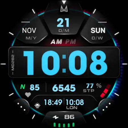 MD282 3D Digital watch face screenshot 11