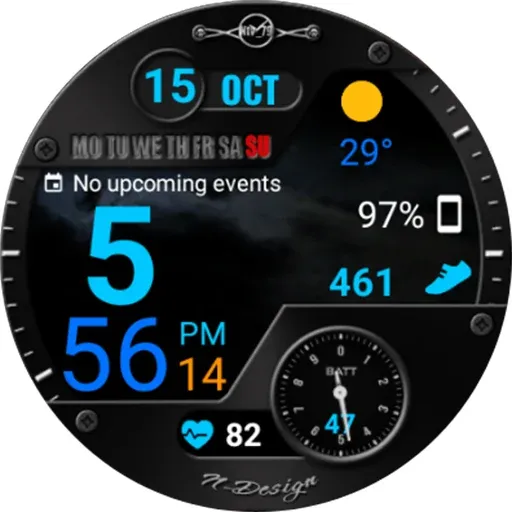 WearOS Hybird WatchFace NTV567 screenshot 32