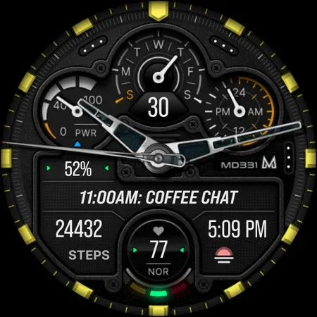 MD331 Analog watch face screenshot 10
