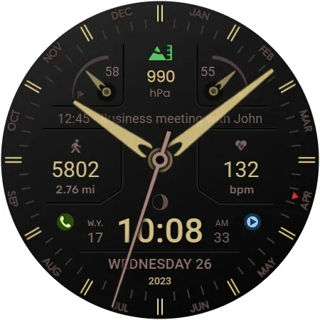 WFP 311 Modern watch face screenshot 43