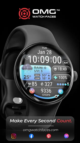 Weather Watch Face - OMG 101 screenshot 2