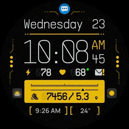 SH094 Watch Face, WearOS watch screenshot 11