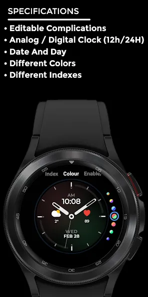 Night 48 - watch face screenshot 4