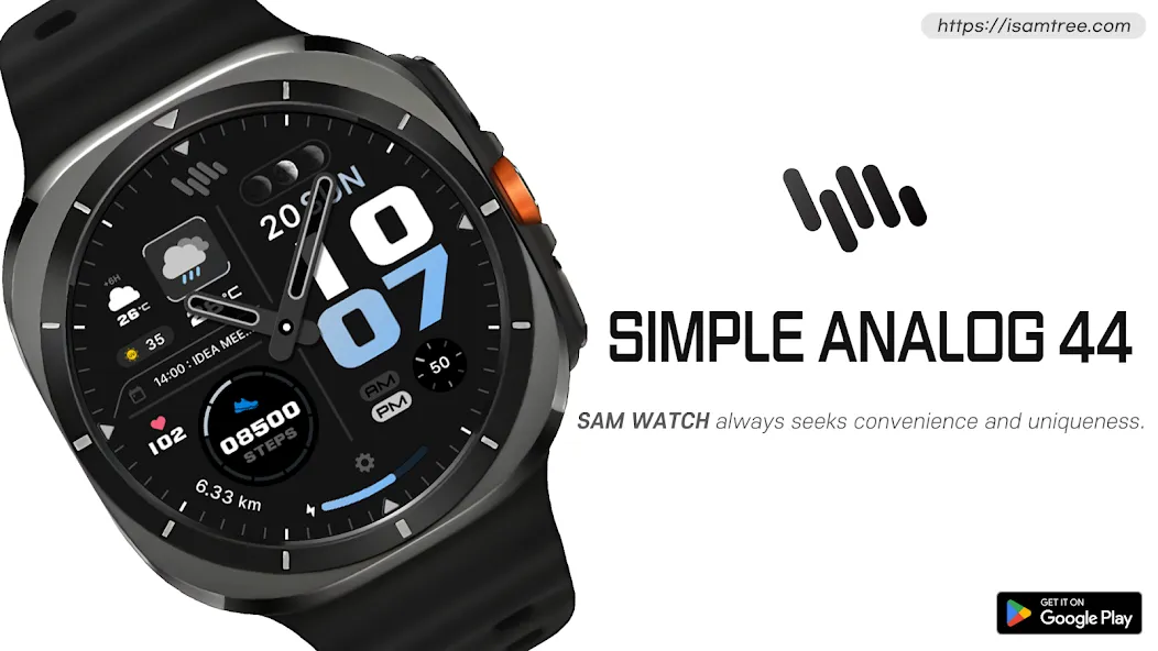 SamWatch Simple Analog 44 screenshot 1