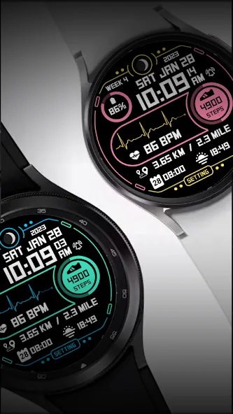 Step Up 3 - Digital Watchface screenshot 3