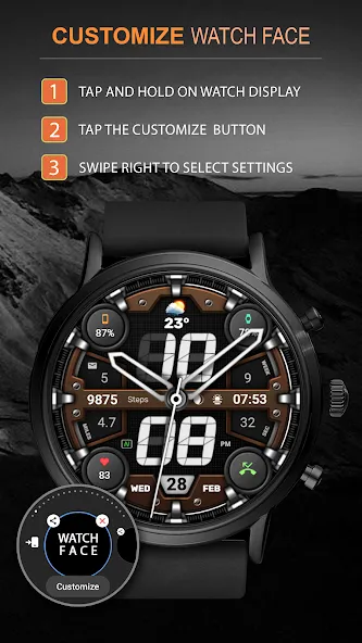 WFP 328 Hybrid watch face screenshot 4
