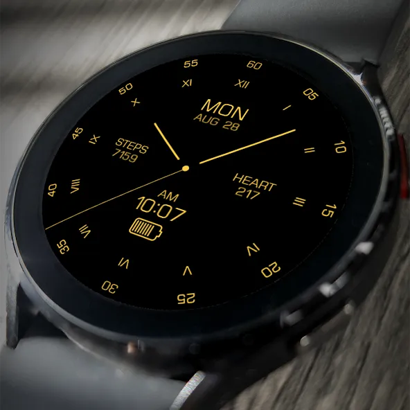 Key095 Analog Gold Watch Face screenshot 1