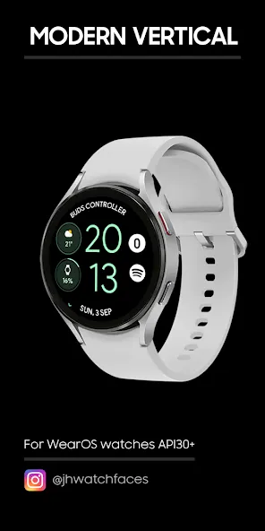 Modern Vertical: Watch face screenshot 1