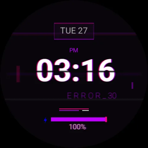 Digital Glitch - watch face screenshot 8