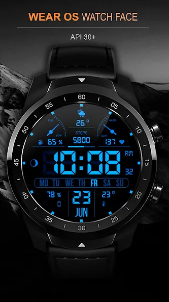WFP 105 Retro watch face screenshot 5