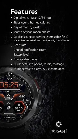 A385 Futuristic Face wear OS screenshot 3
